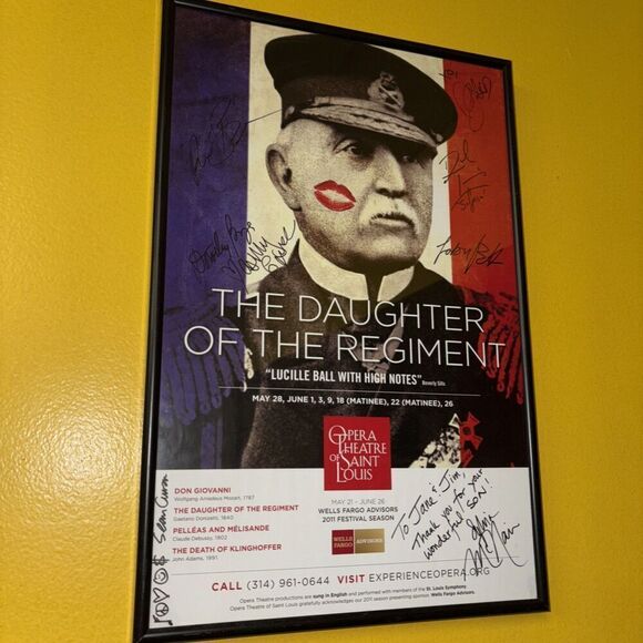 Signed! Daughter of the Regiment Gaetano Donizetti Opera of Saint Louis Poster - Picture 1 of 8